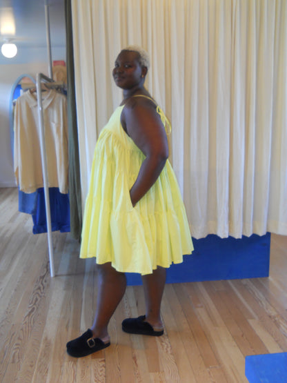Hand Dyed Yellow Celia Dress