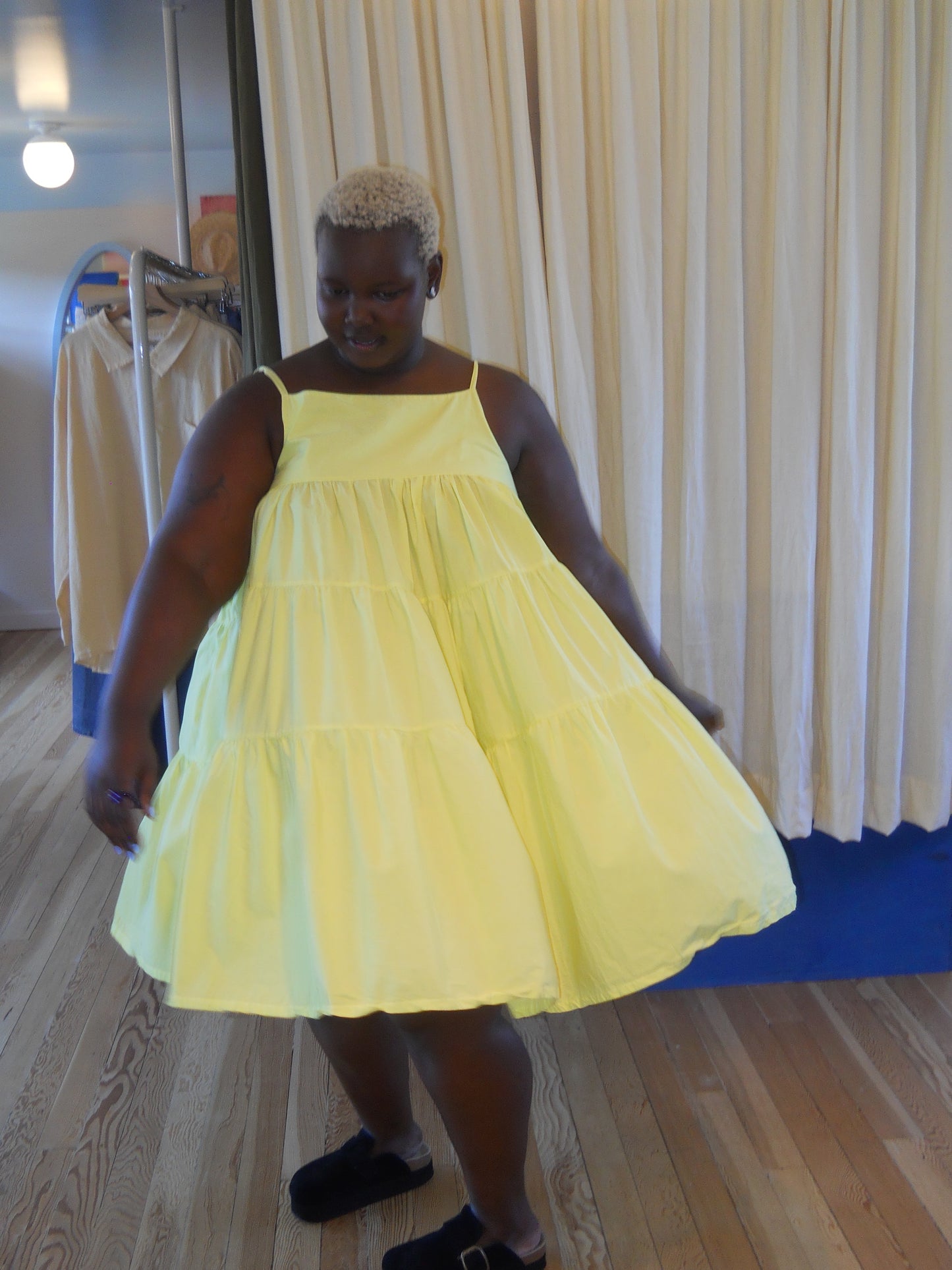 Hand Dyed Yellow Celia Dress