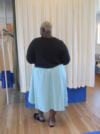 Peppermint Stripe Eva Midi Skirt