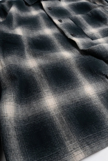 Black Melange Check Café Shirt