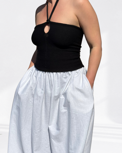 Black Peek A Boo Top