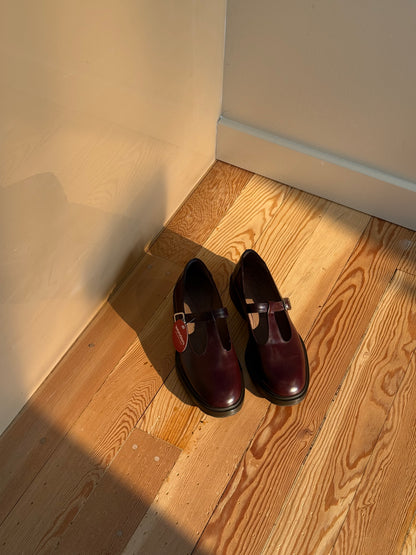 Burgundy Mary Janes
