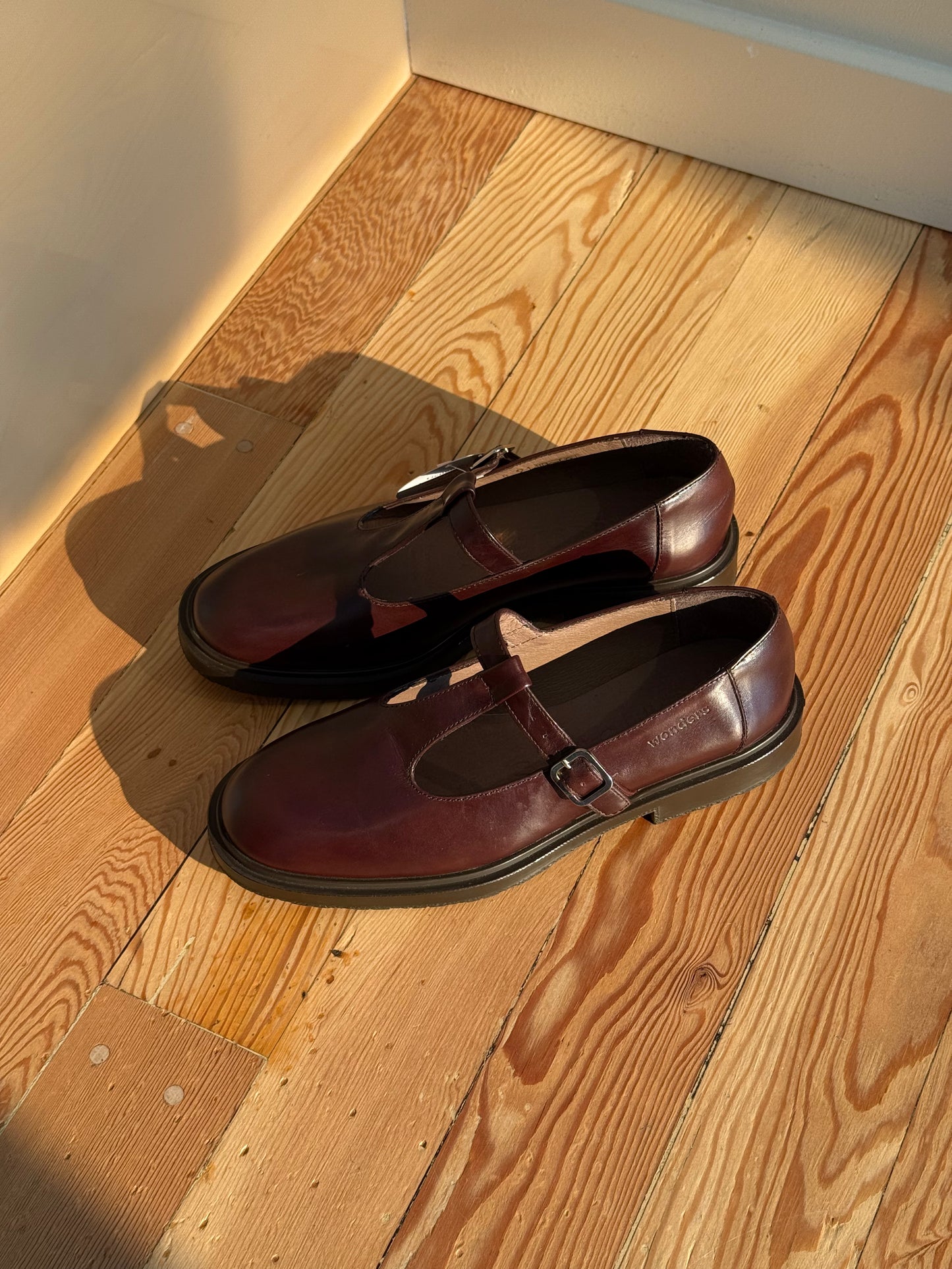 Burgundy Mary Janes