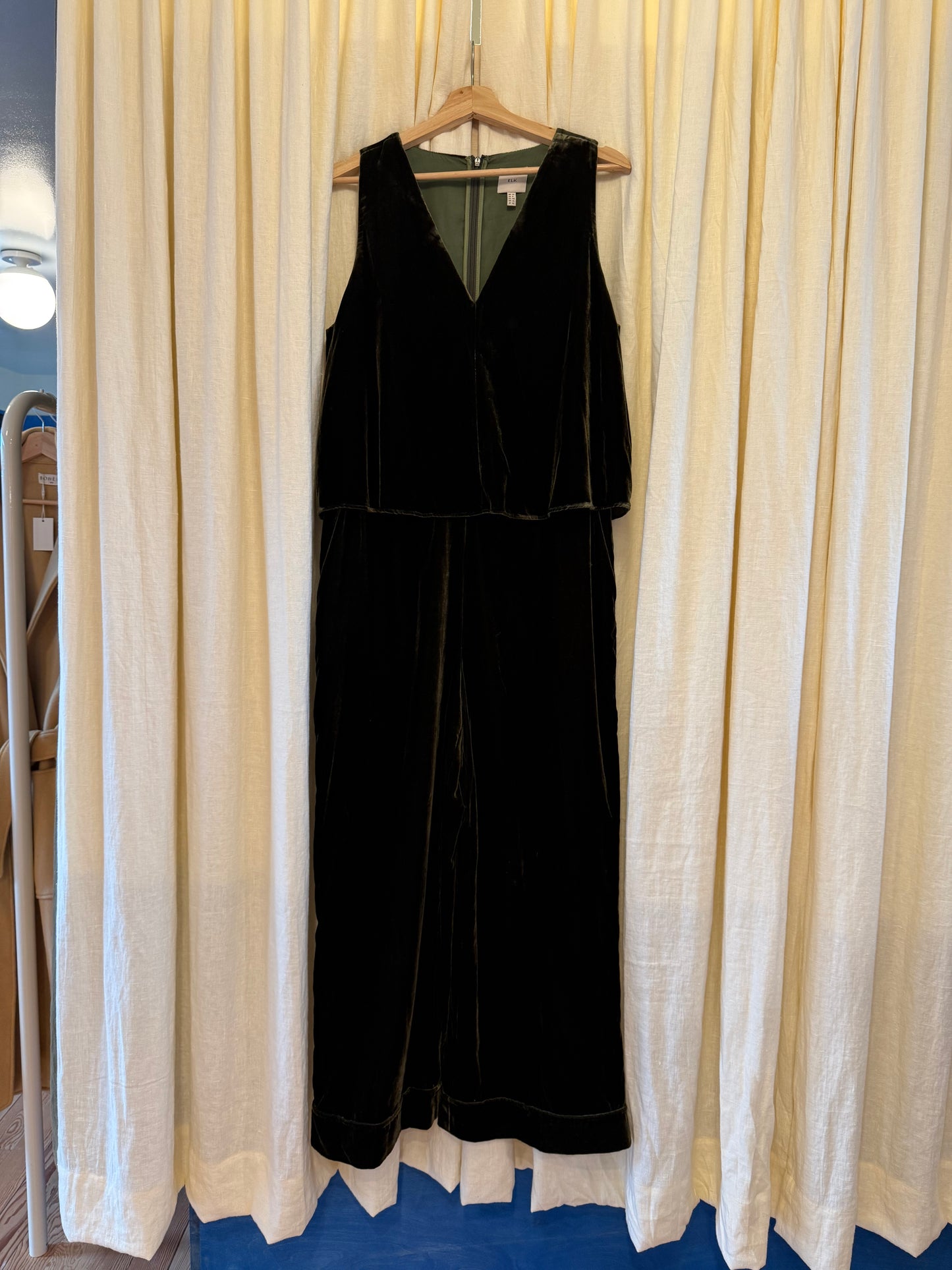 Green Velvet Jumpsuit