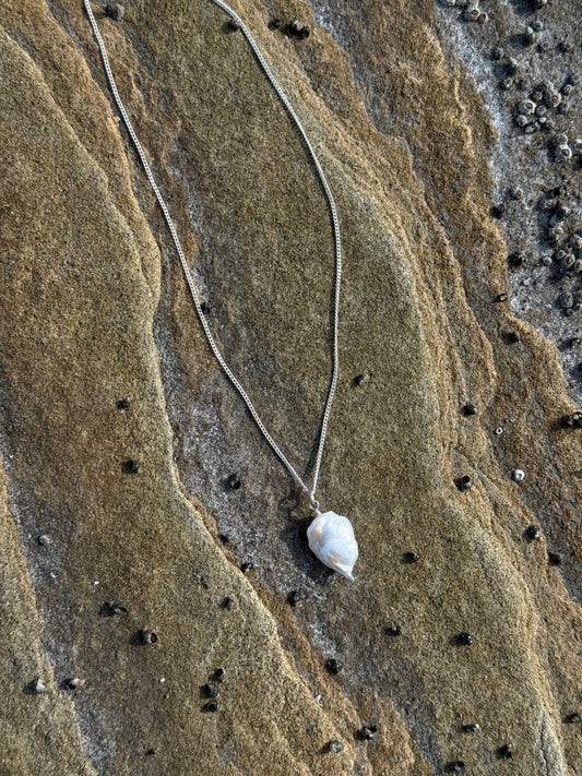 Big White Baroque Necklace