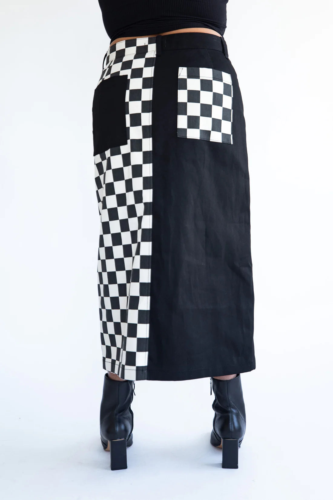 B/W Checkered Jennifer Skirt