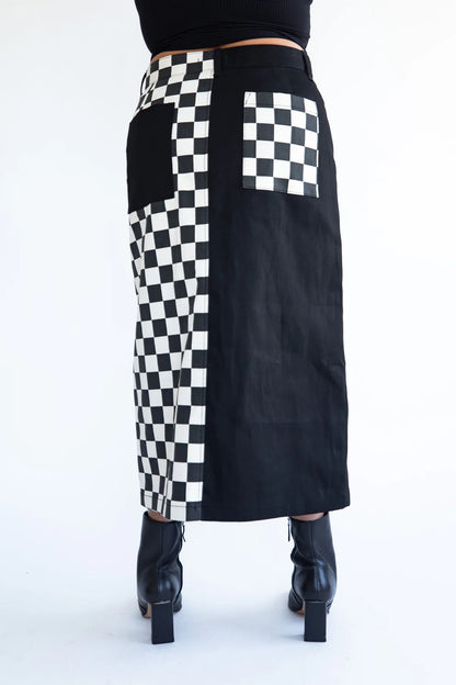 B/W Checkered Jennifer Skirt
