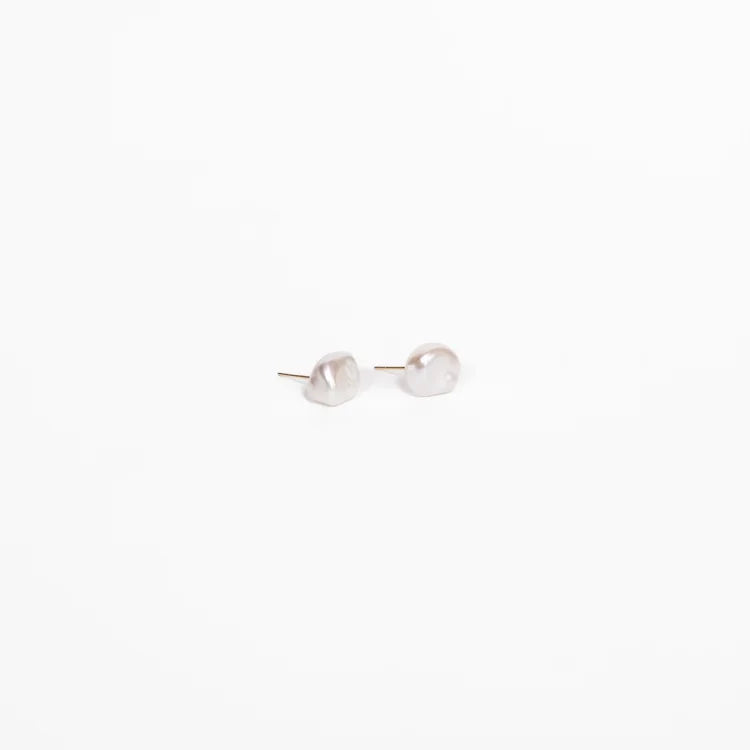 White Baroque Studs