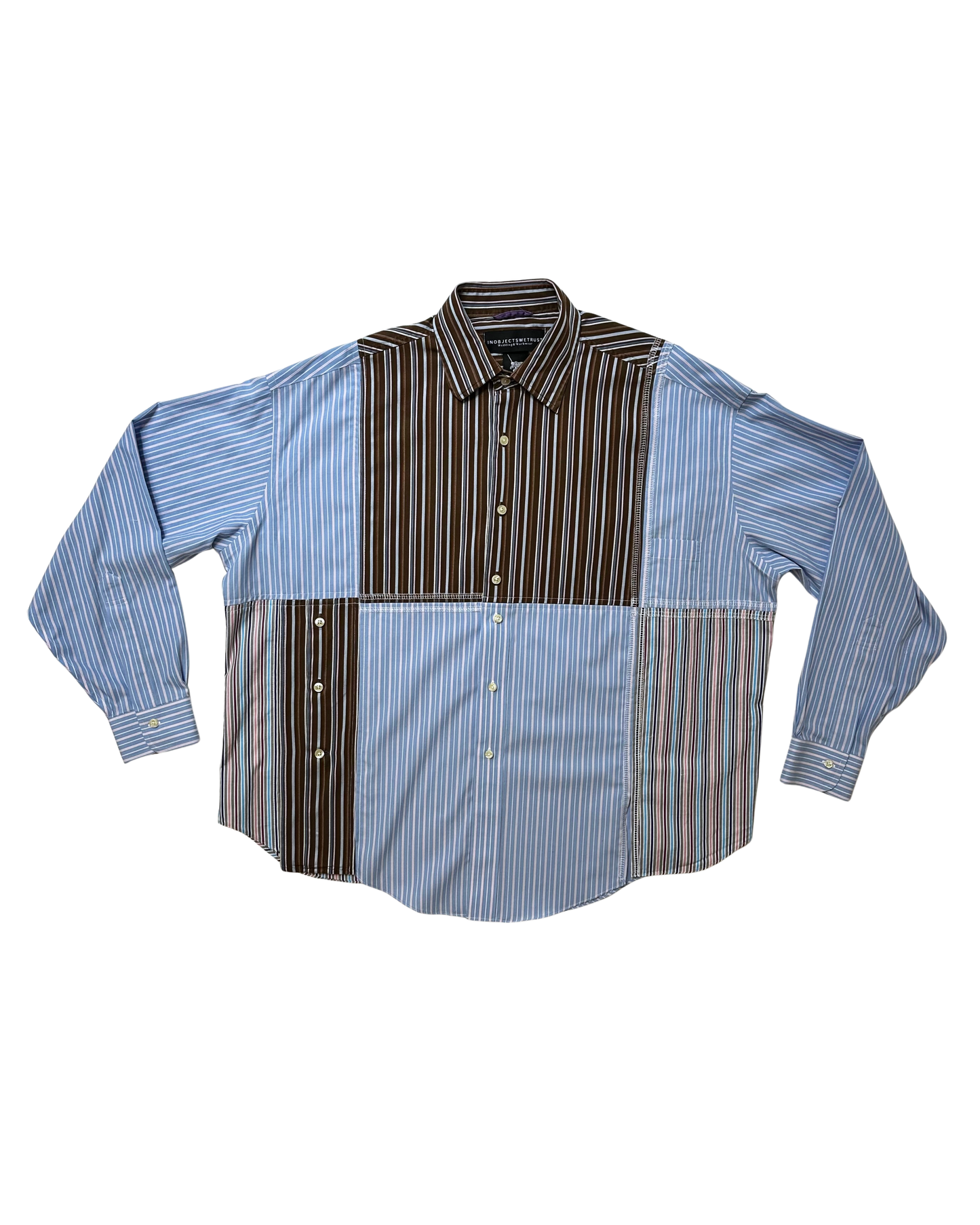 Brown/Blue Working Class Button Up