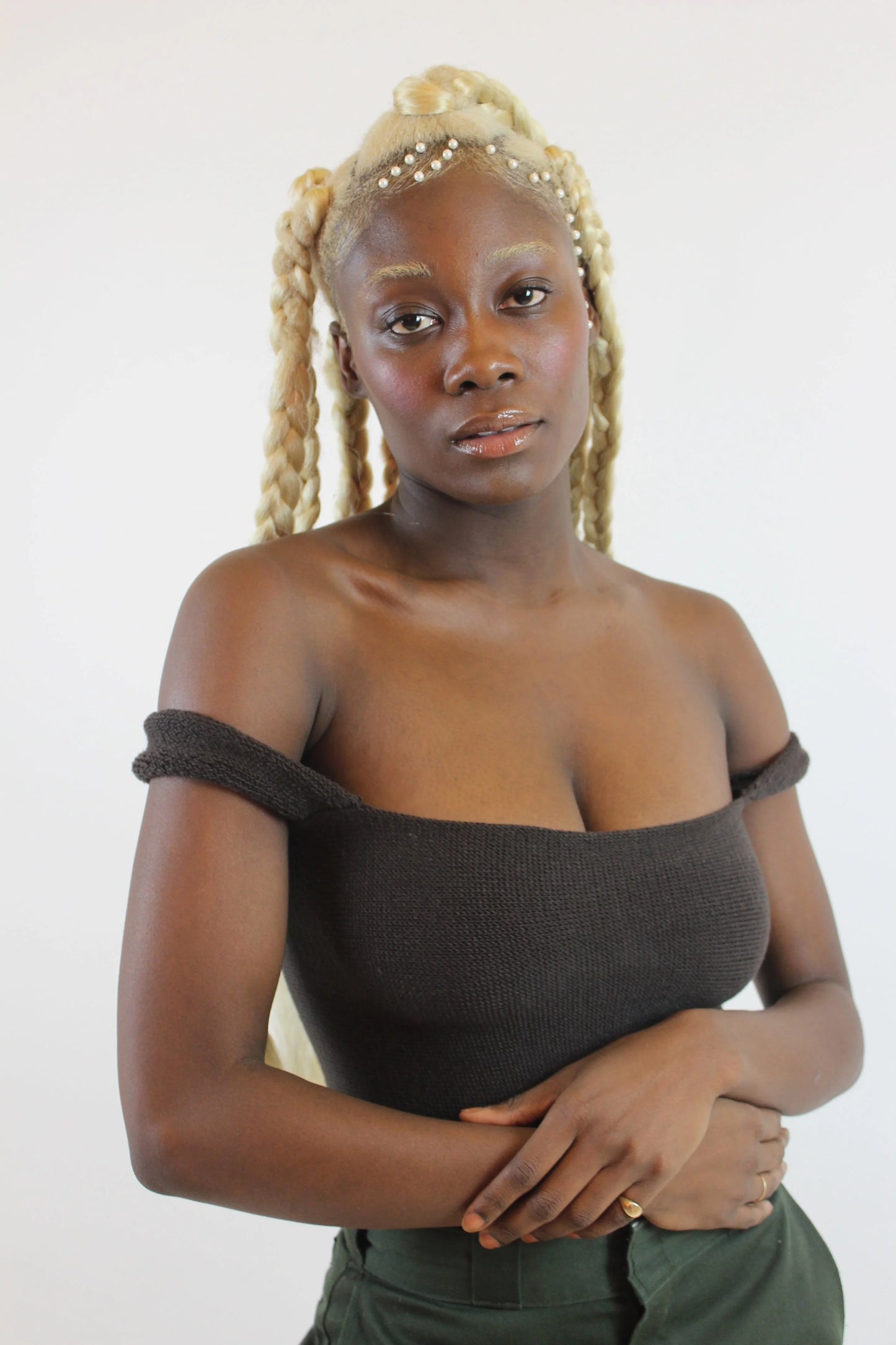 Brown Chubby Strap Tank