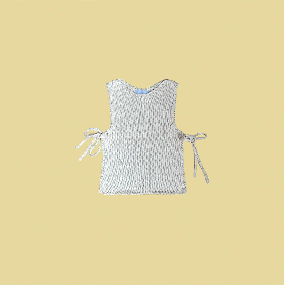 Cream Knit Tie Top