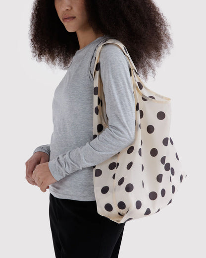 Cream Polka Dot Standard Baggu