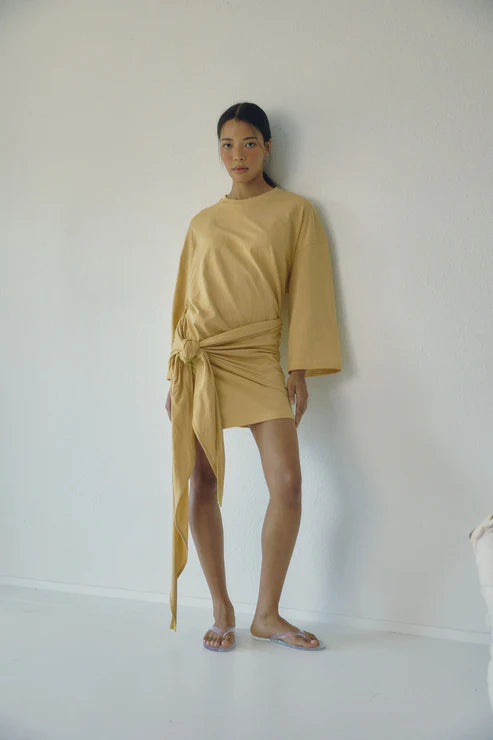 Wheat Wrap Dress