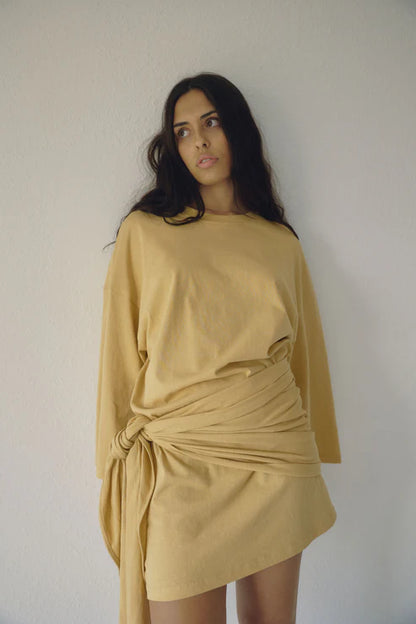 Wheat Wrap Dress